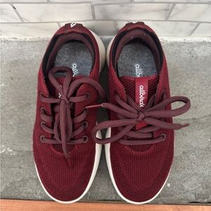 Allbirds Women's Burgundy Knit Slip-On Sneakers